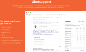 ubersuggest chrome extension