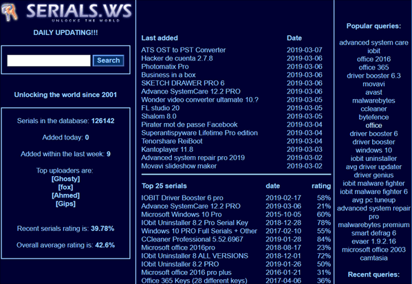 serials.ws software product serial key finder website